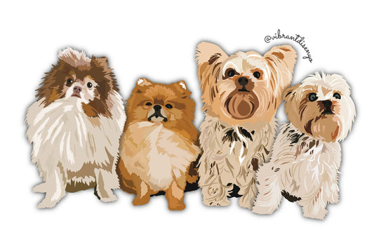 Fluffy Dogs Card