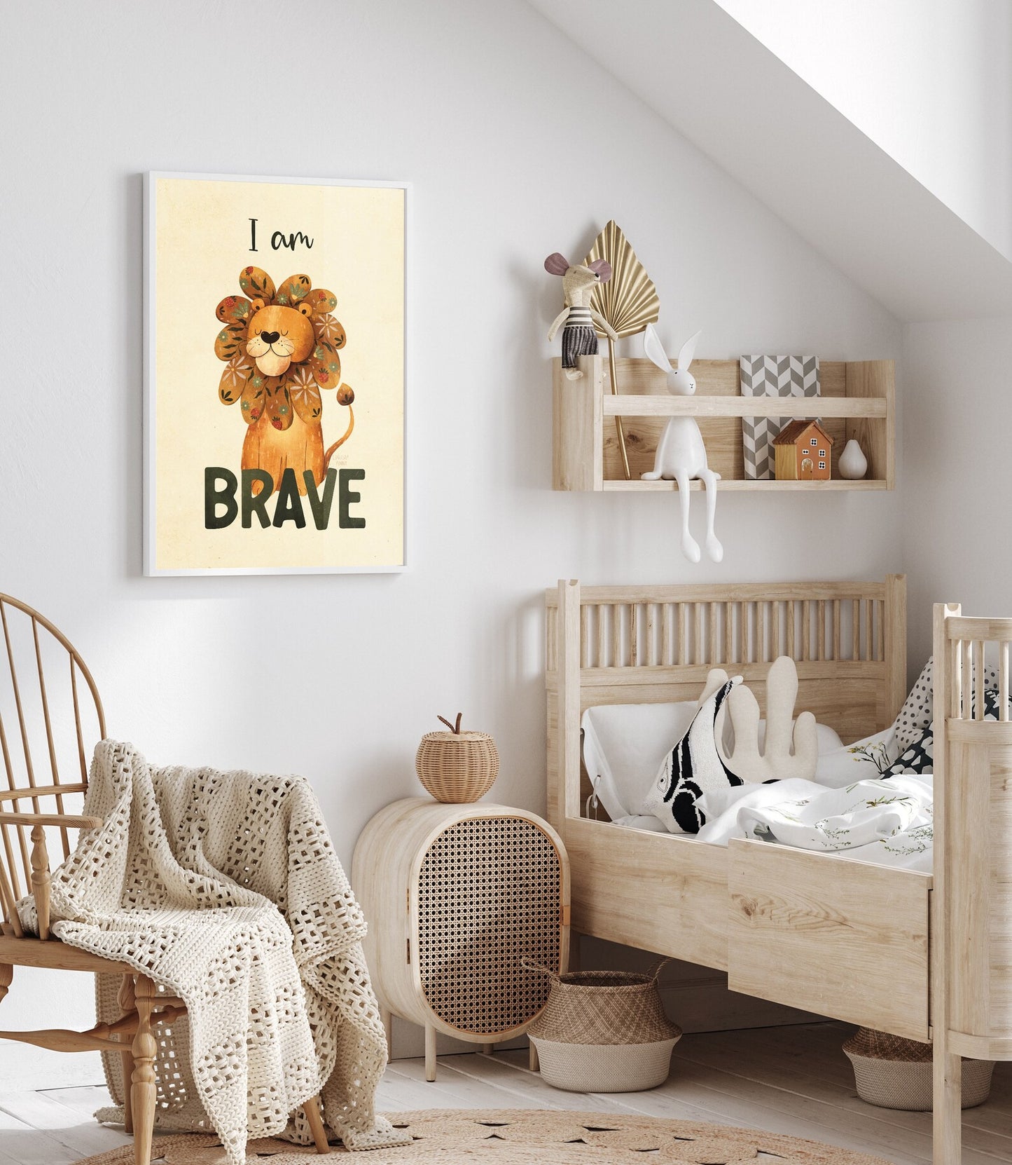 I am Brave Lion Art Print