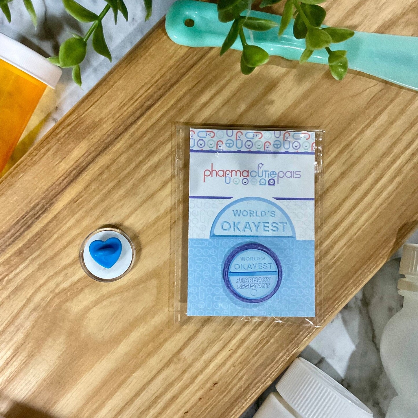 World's Okayest Pharmacy Assistant Pin