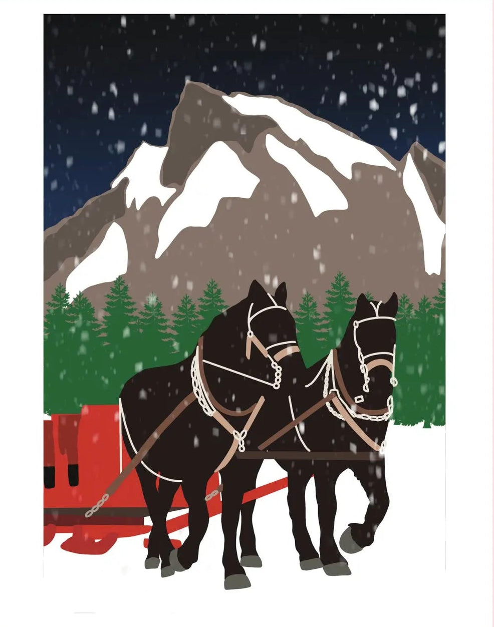Horse Holiday Card