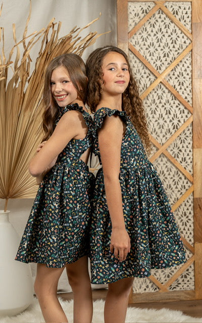 Ivory Dress in Black Nutcracker