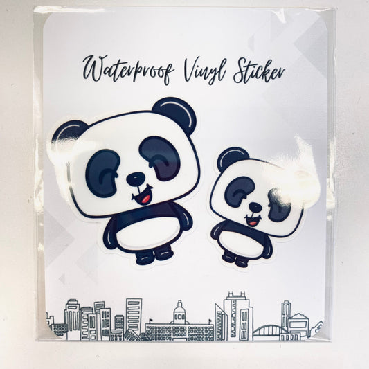 Mama and Baby Panda Sticker