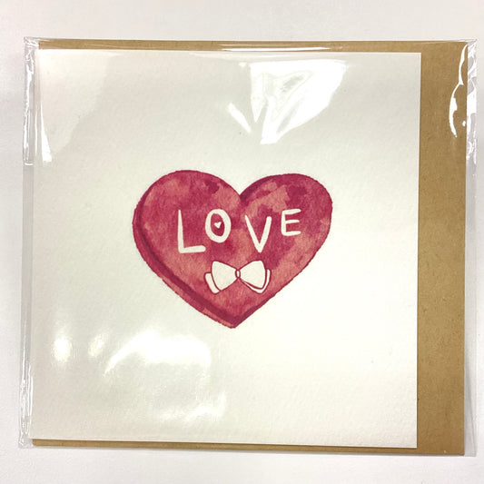 Love Red Heart Mini Card