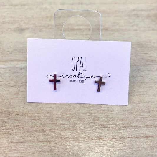 Silver Cross Earrings