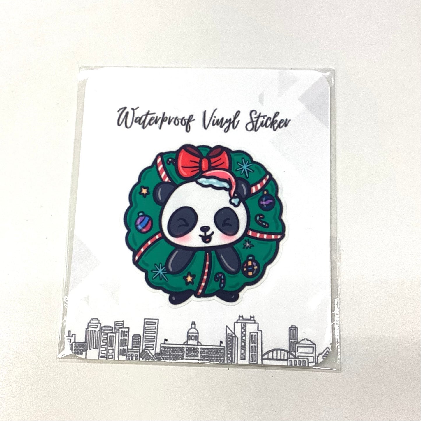 Holiday Panda Sticker