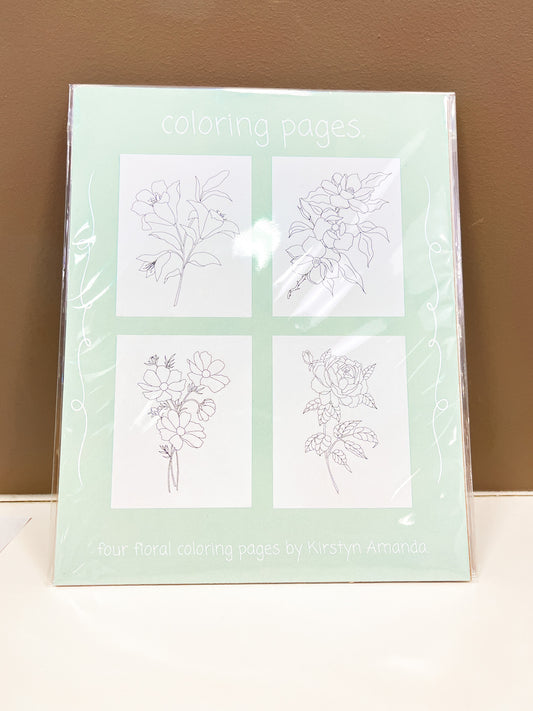 Green Colouring Pages Pack