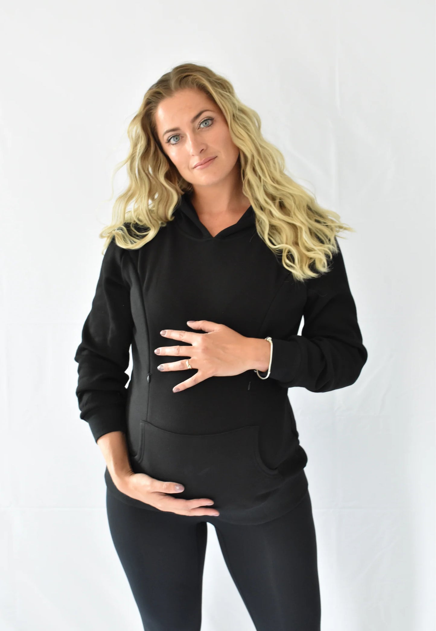 Jaydon Nursing Hoodie in Black