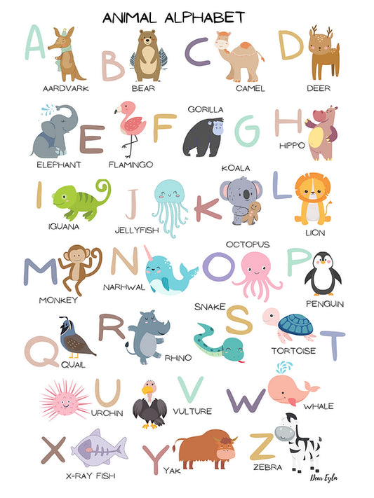 Animal Alphabet Wall Art