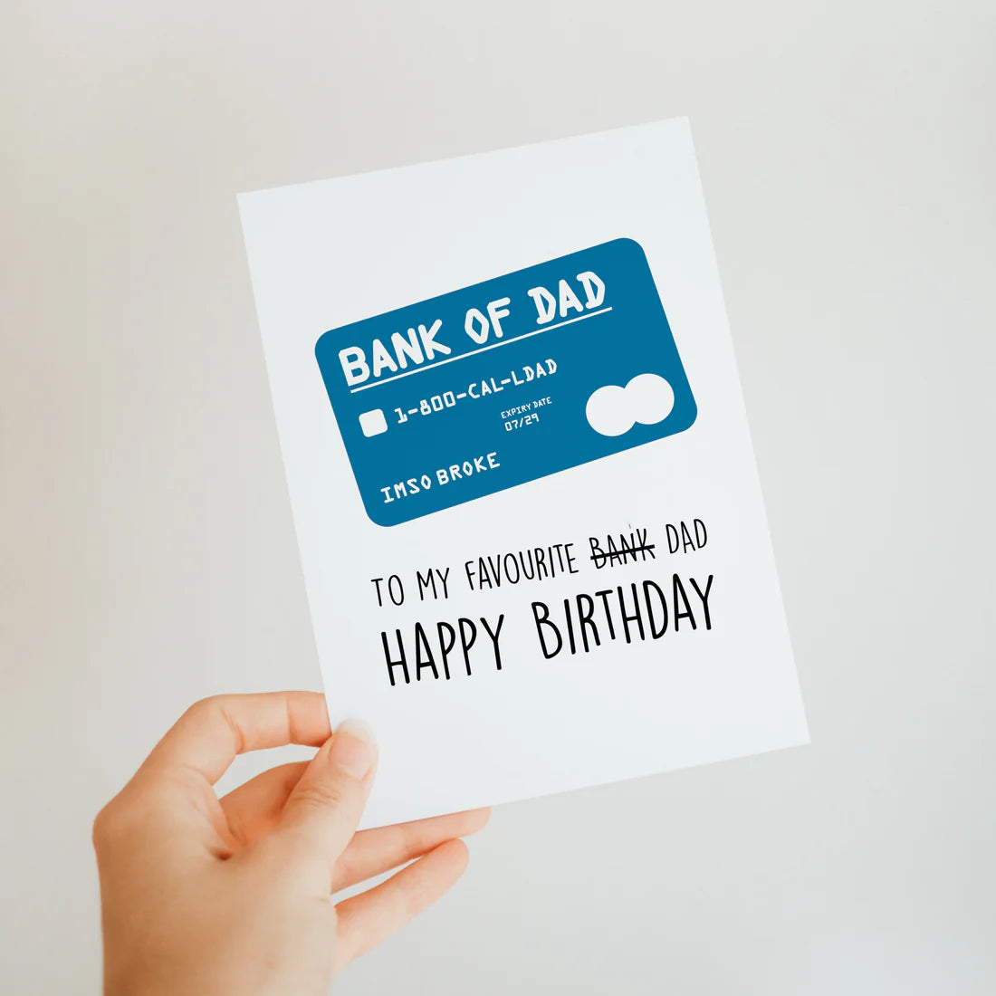 Bank of Dad Birthday Card
