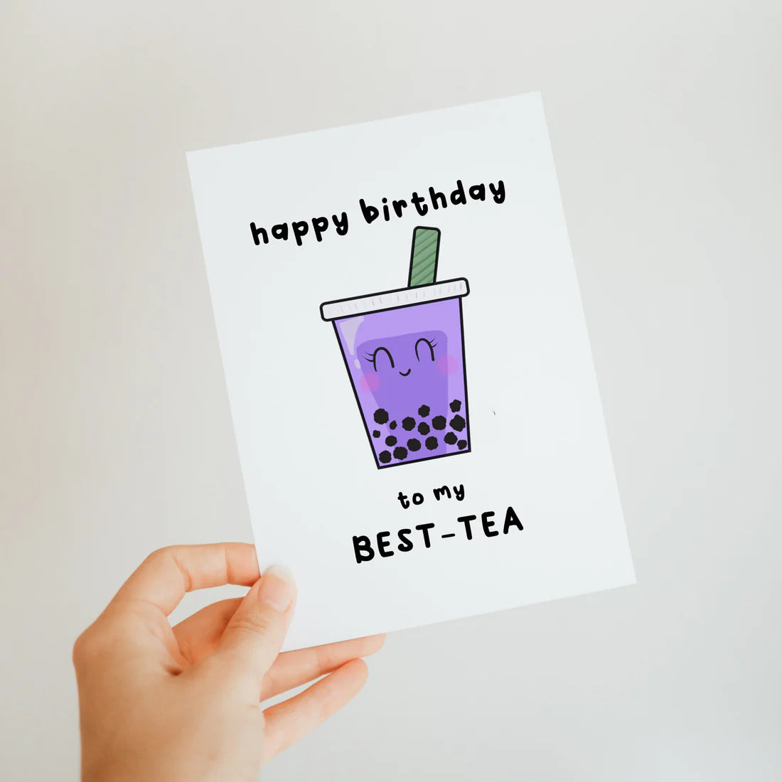 Best Tea Boba Birthday Card