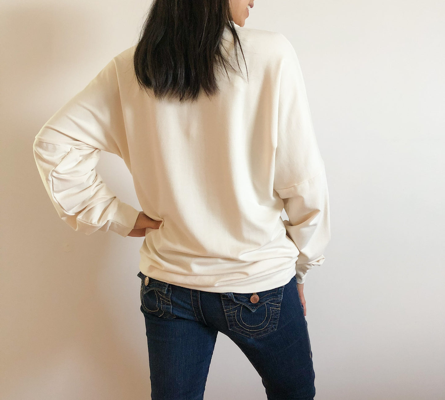 Boyfriend Sweater in Cream M, L, XL, 2XL