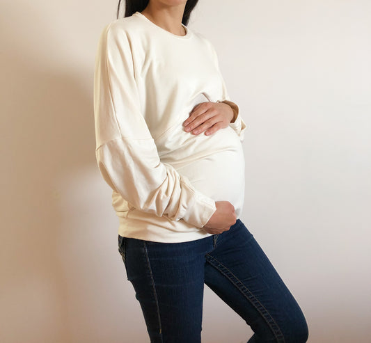 Boyfriend Sweater in Cream M, L, XL, 2XL