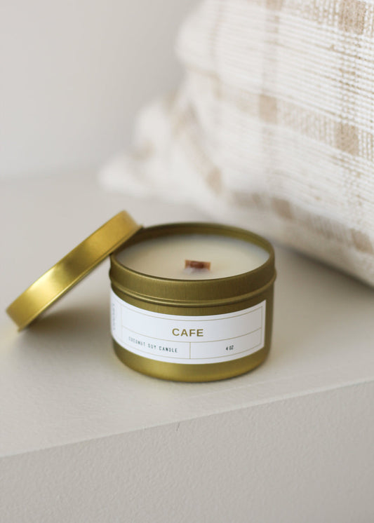 Cafe Tin Candle