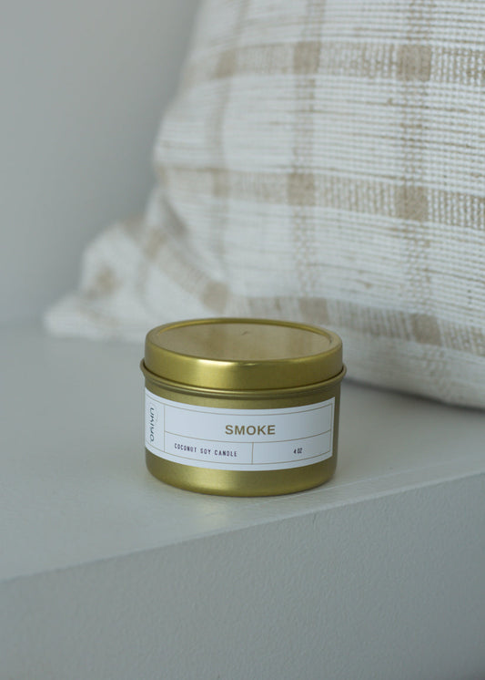 Smoke Tin Candle