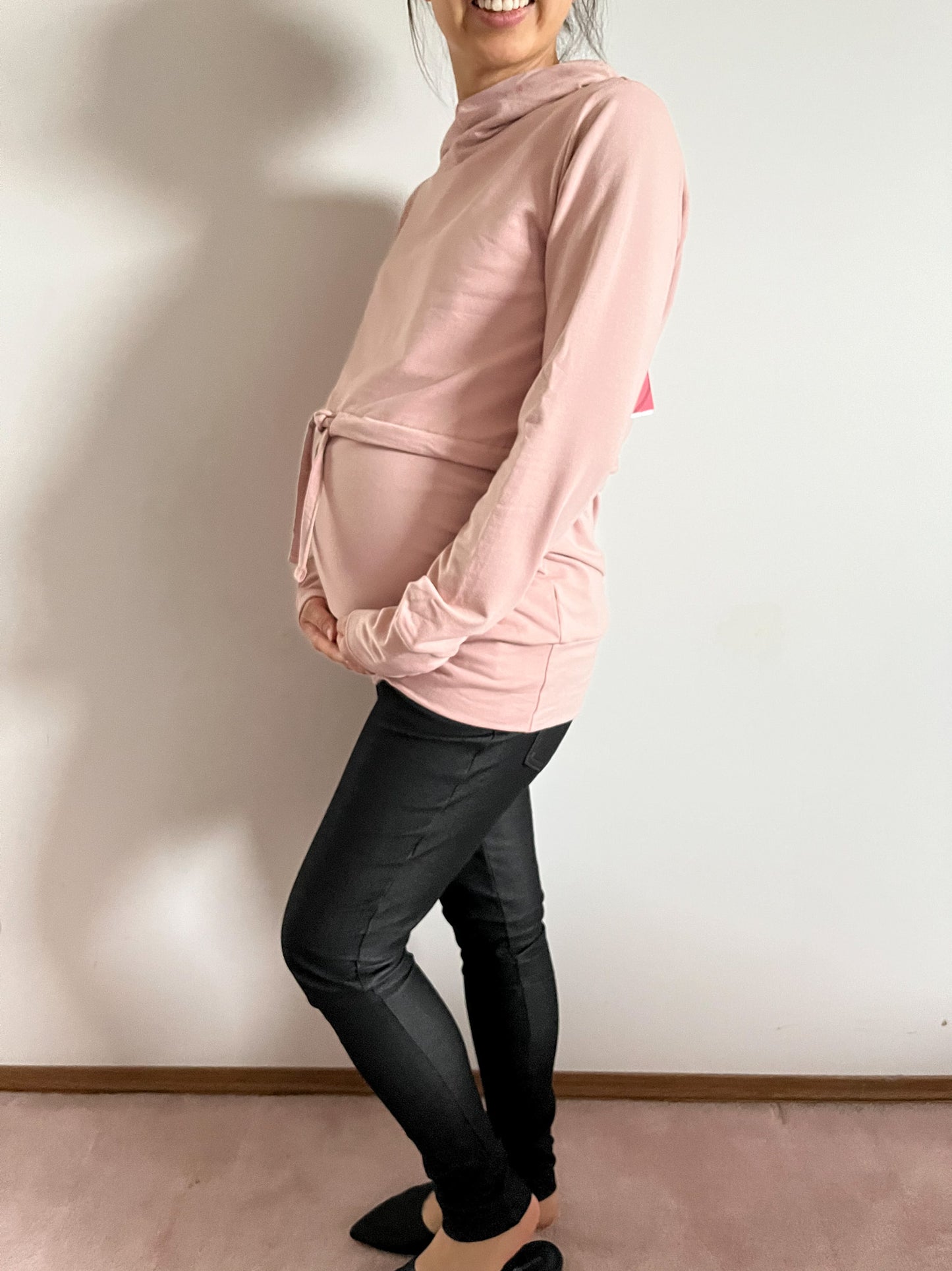 Elodie Hoodie in Pale Pink