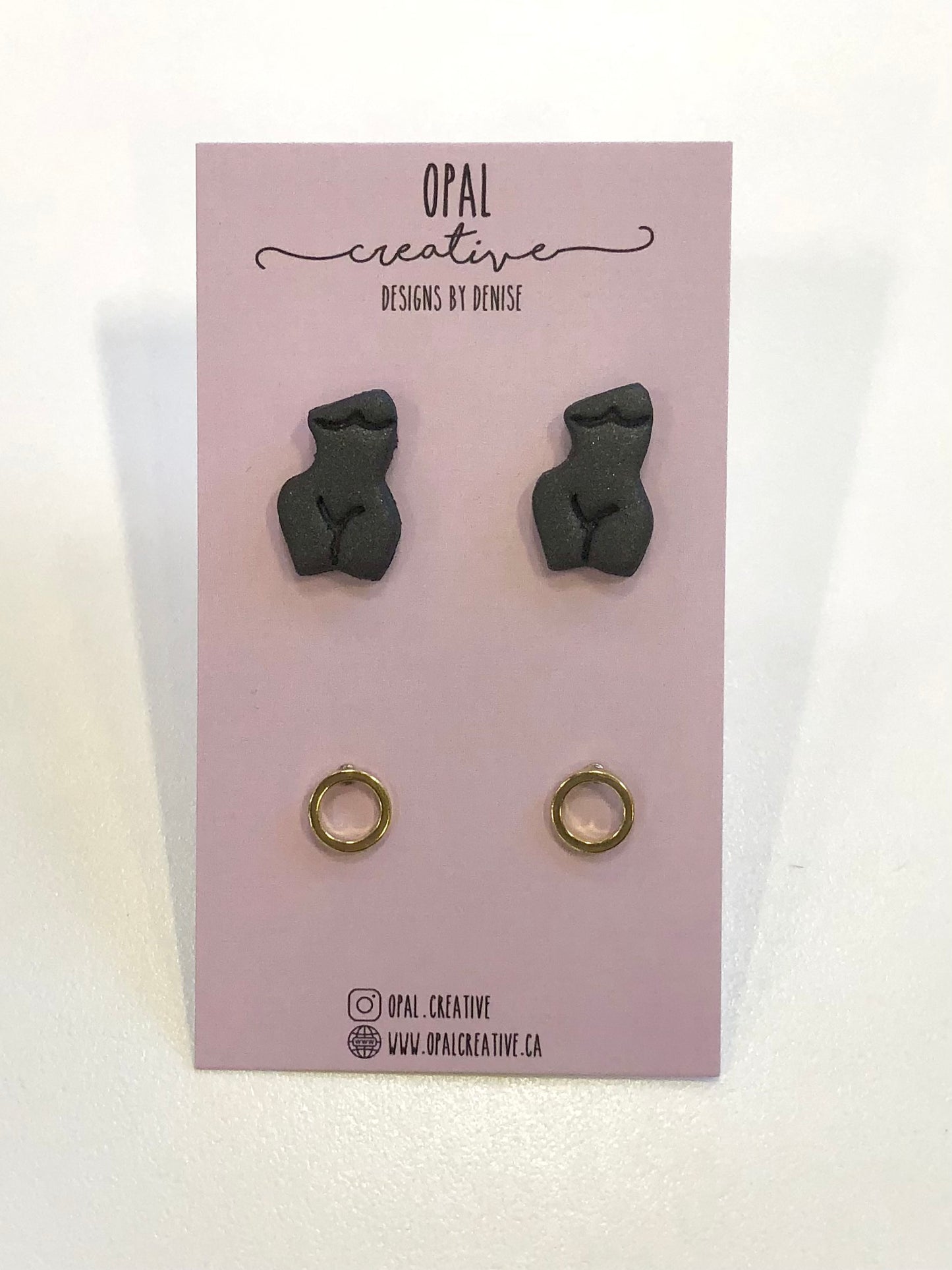 Charcoal Babes Stud Pack Earrings