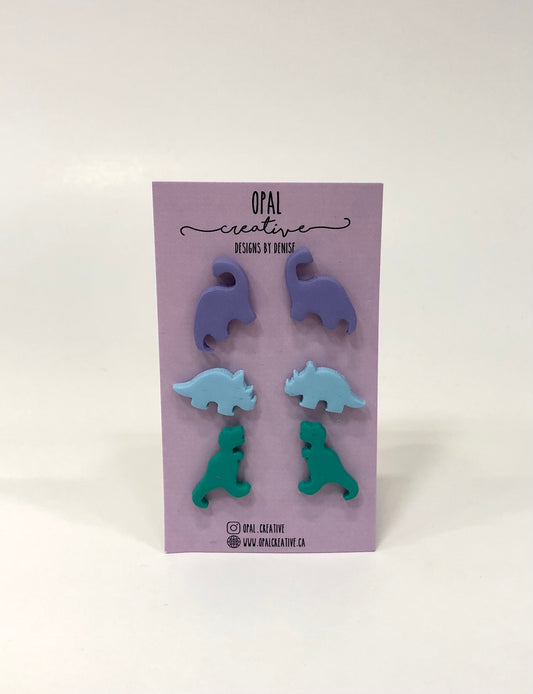 Dino 3 Stud Pack Earrings
