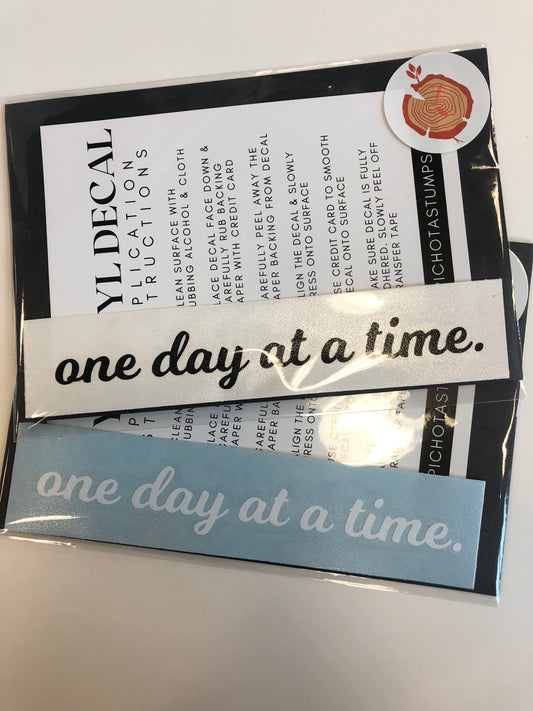 One Day at a Time Mirror Decal