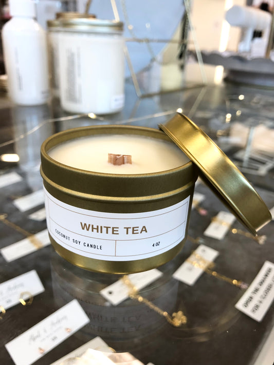 White Tea Tin Candle
