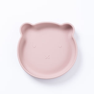 Silicone Bear Plate in Pink Mauve