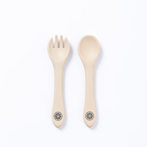 Silicone Spoon and Fork in Sand