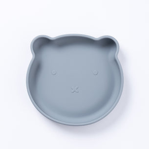 Silicone Bear Plate in Stone