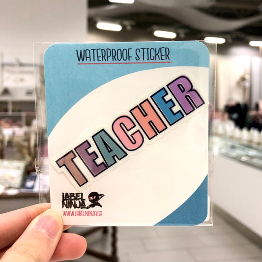 Pastel Teacher Sticker