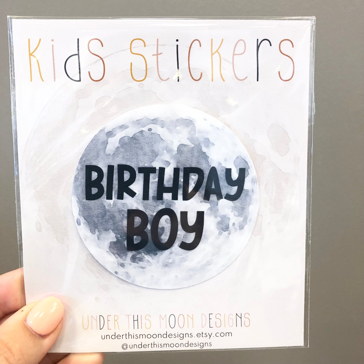 Birthday Boy Moon Sticker