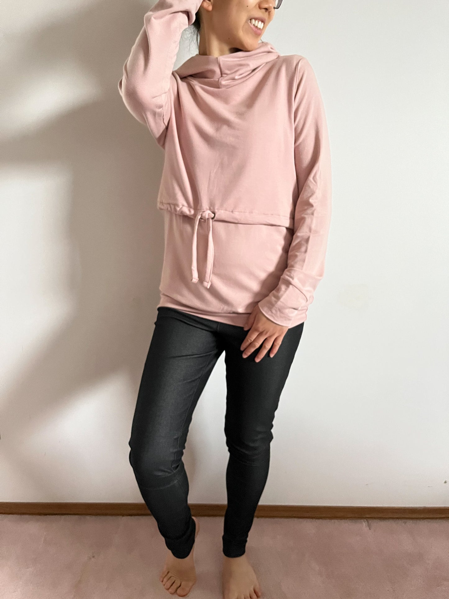 Elodie Hoodie in Pale Pink