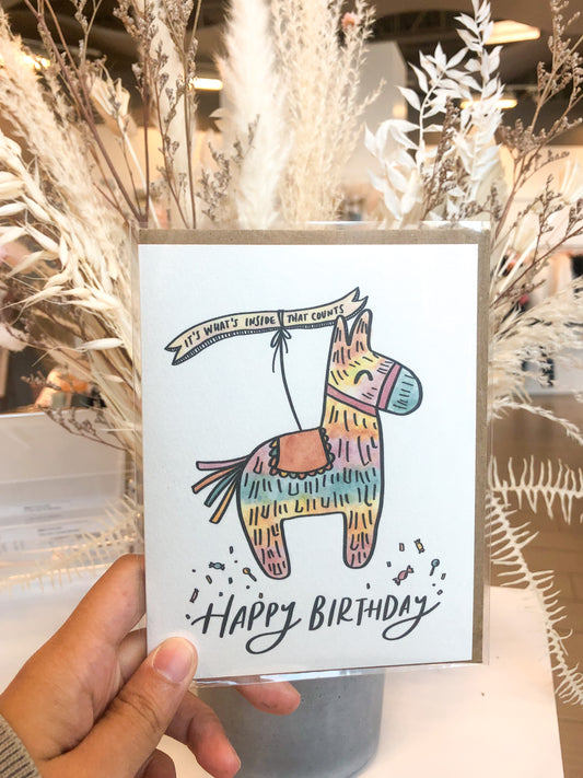 Sassy Piñata Birthday Card