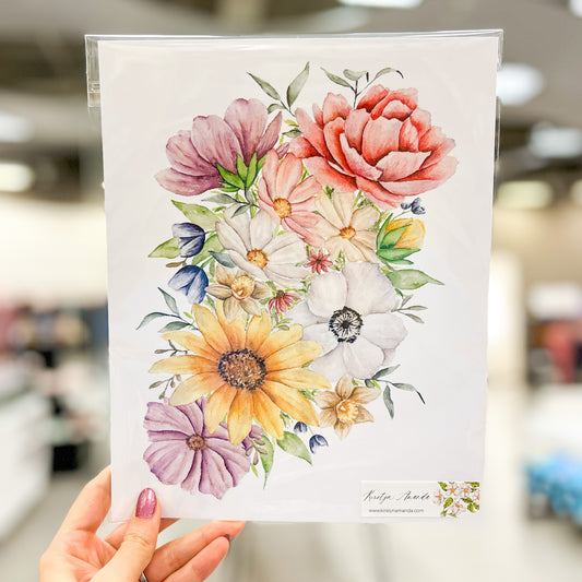 Colourful Flowers Print