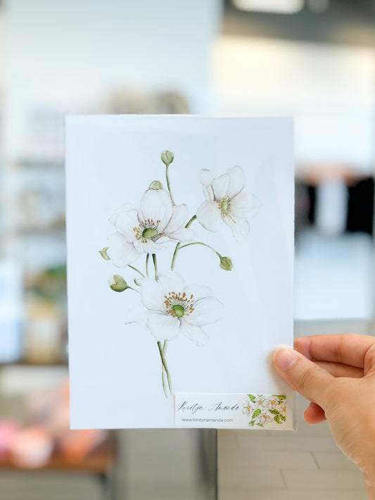 White Florals Print