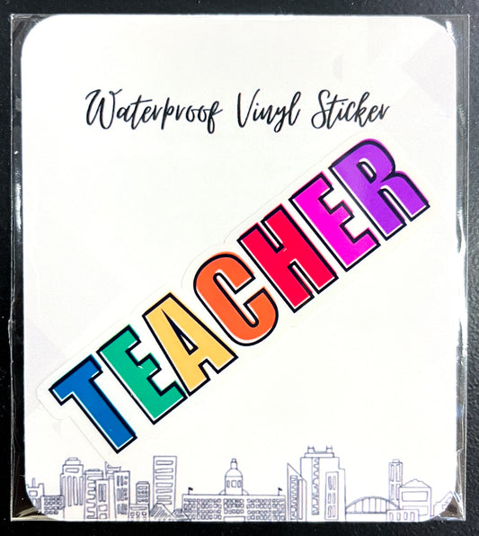 Vibrant Teacher Sticker