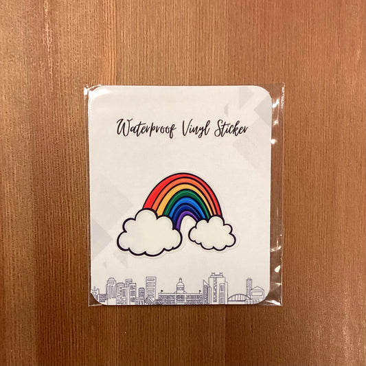 Rainbow with Clouds Sticker