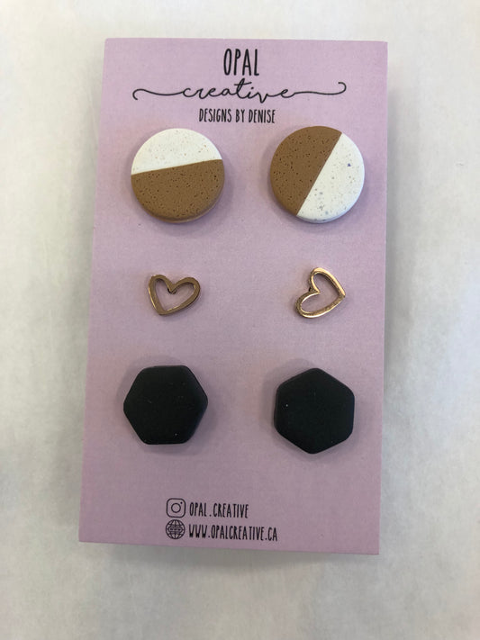 Neutral Solid 3 Stud Pack