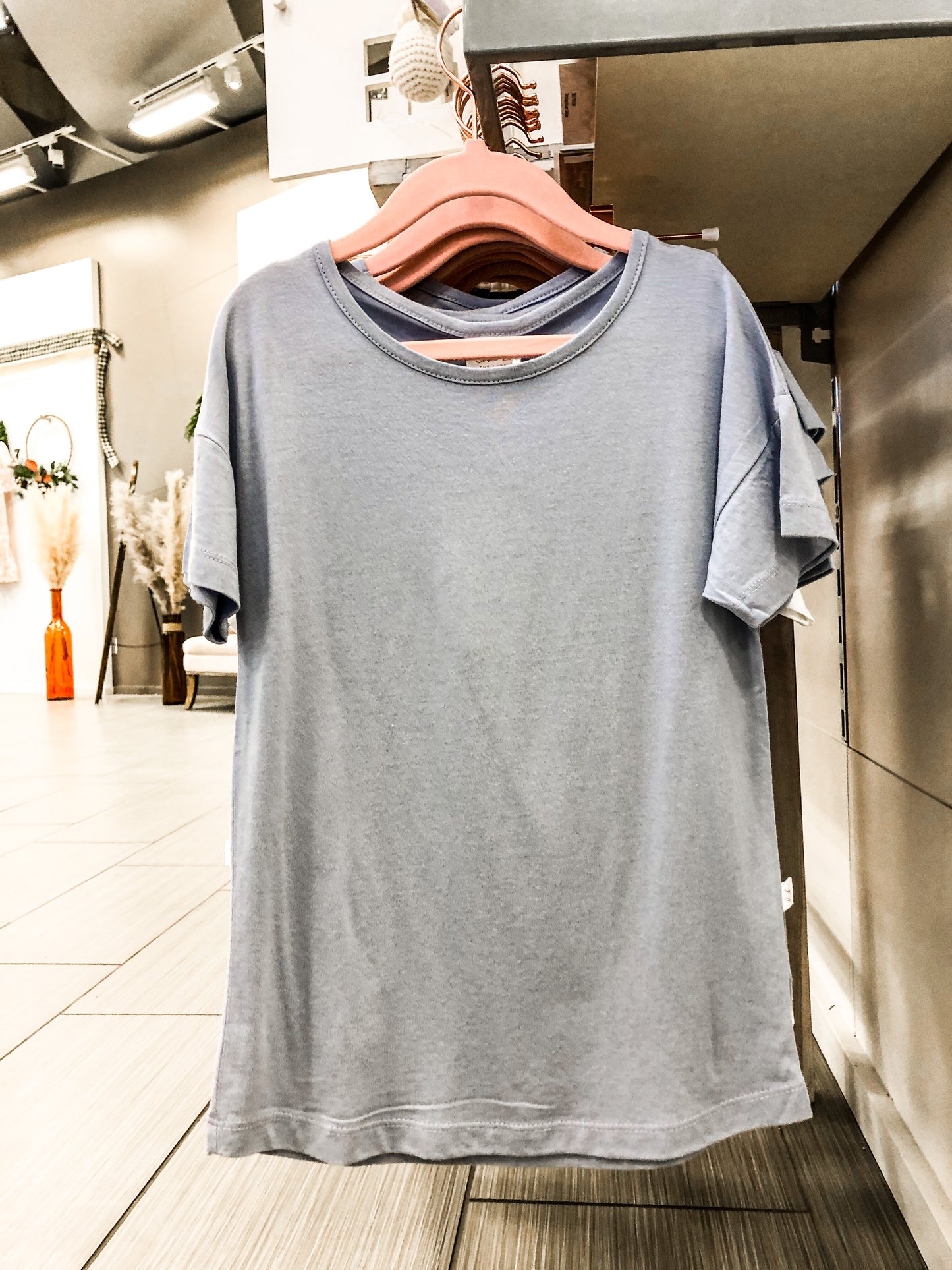 Oversized Tee in Lilac Grey