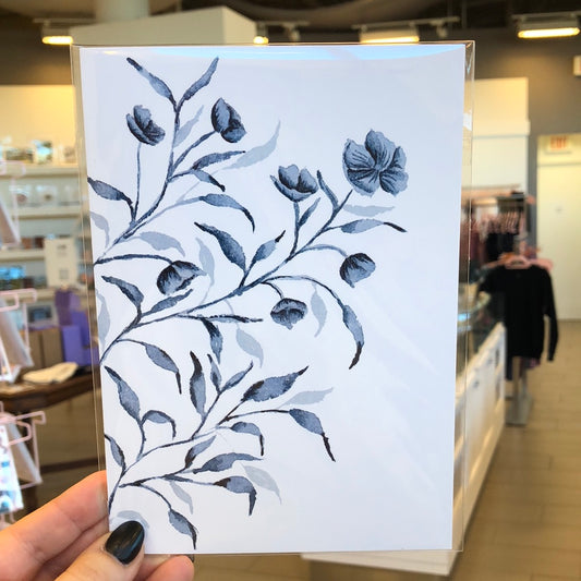 Blue Botanicals Greeting Card
