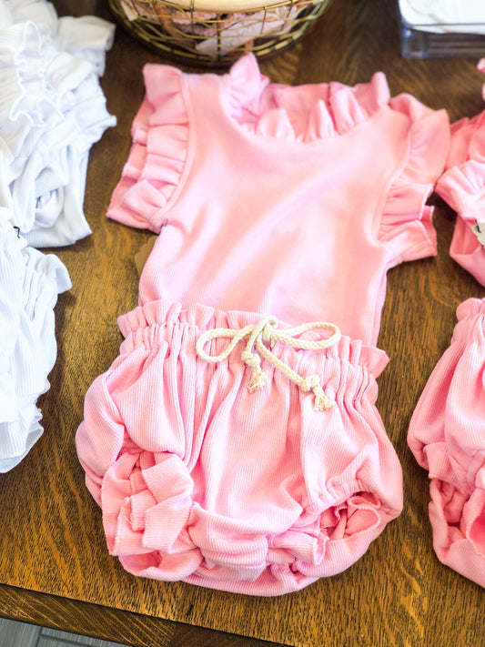 Pink Ruffle Onesie