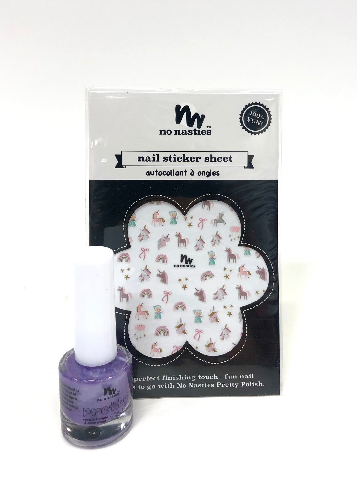 Purple Nail Polish and Surprise Sticker Set