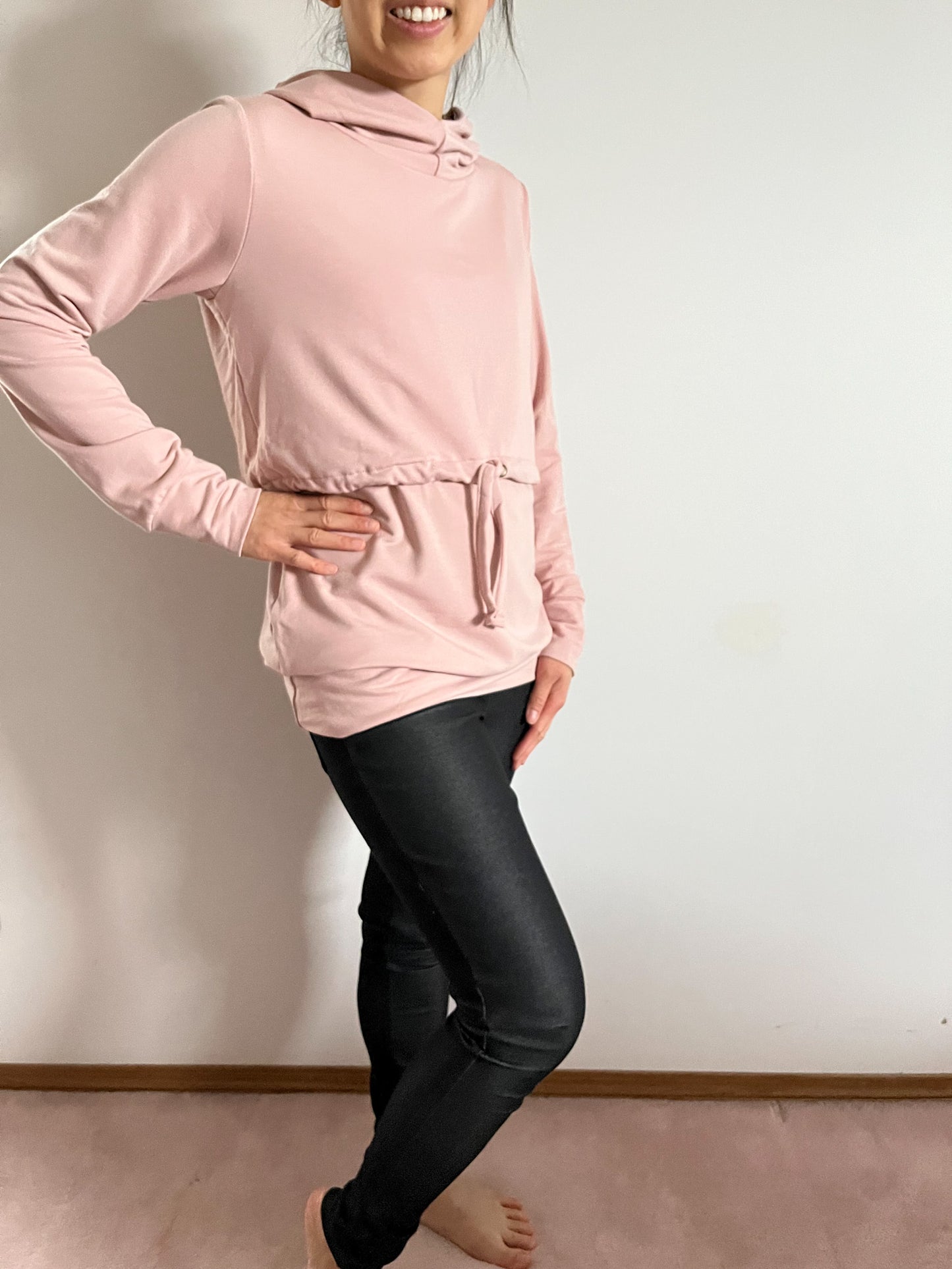 Elodie Hoodie in Pale Pink