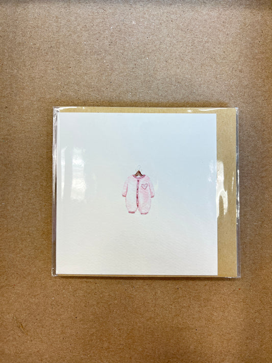 Pink Onesie Mini Card