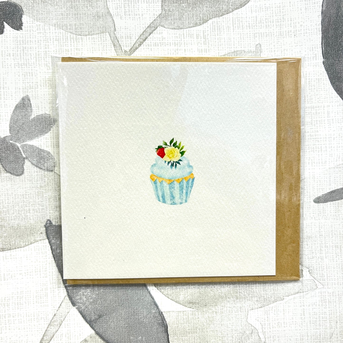 Blue Cupcake Mini Card