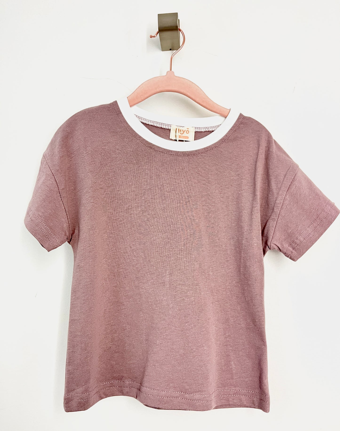 Two-Toned Tee in Lavender with White Trim