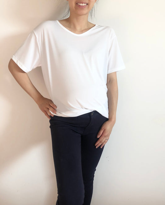 June Round Neck T-Shirt in White