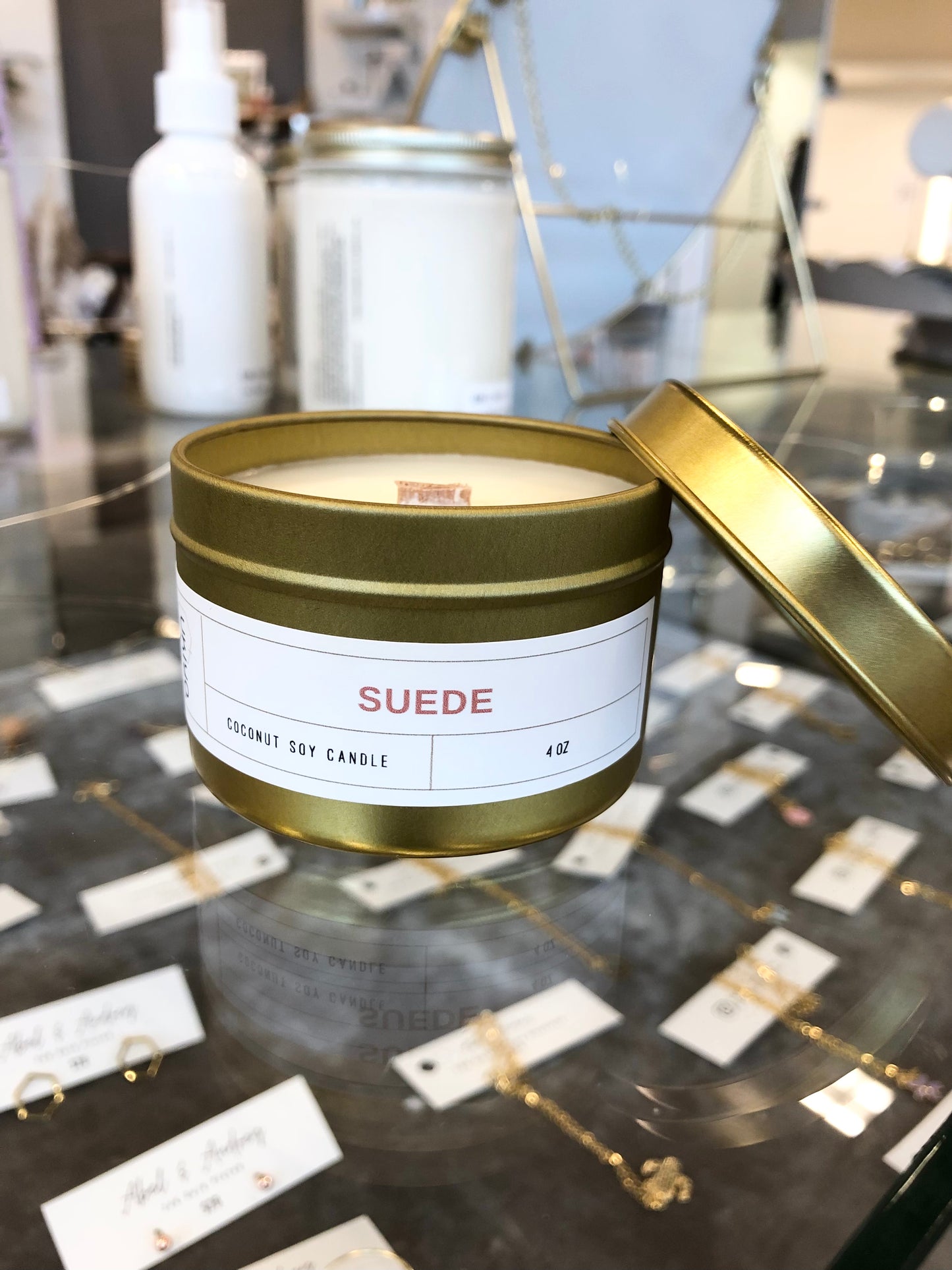 Suede Tin Candle