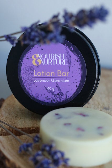 Lavender Geranium Lotion Bar